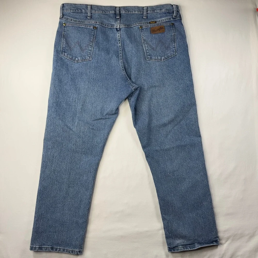 Wrangler 47 Jeans Mens‎ 42x30 Advanced Comfort Regular Fit Blue Denim Western